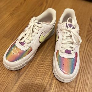 Size 8 women’s Nike Air Force 1s Easter Edition